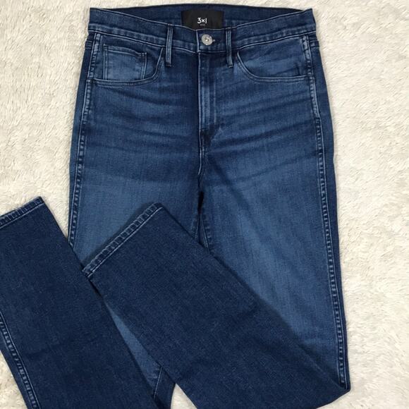 3x1 Straight Leg Authentic High Rise Denim Jean in Lex Dark Wash 26 / 2 - Picture 2 of 9